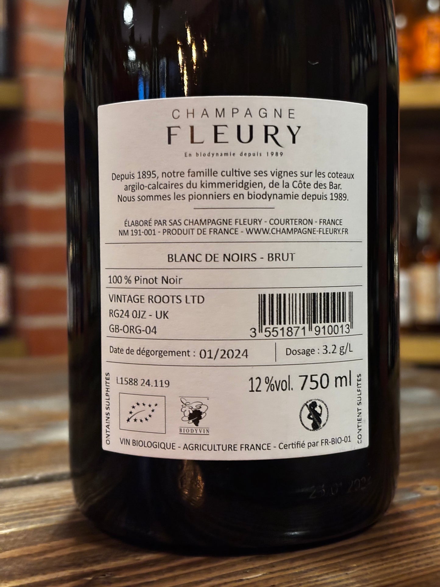 CHAMPAGNE FLEURY BLANK DE NOIR BRUT