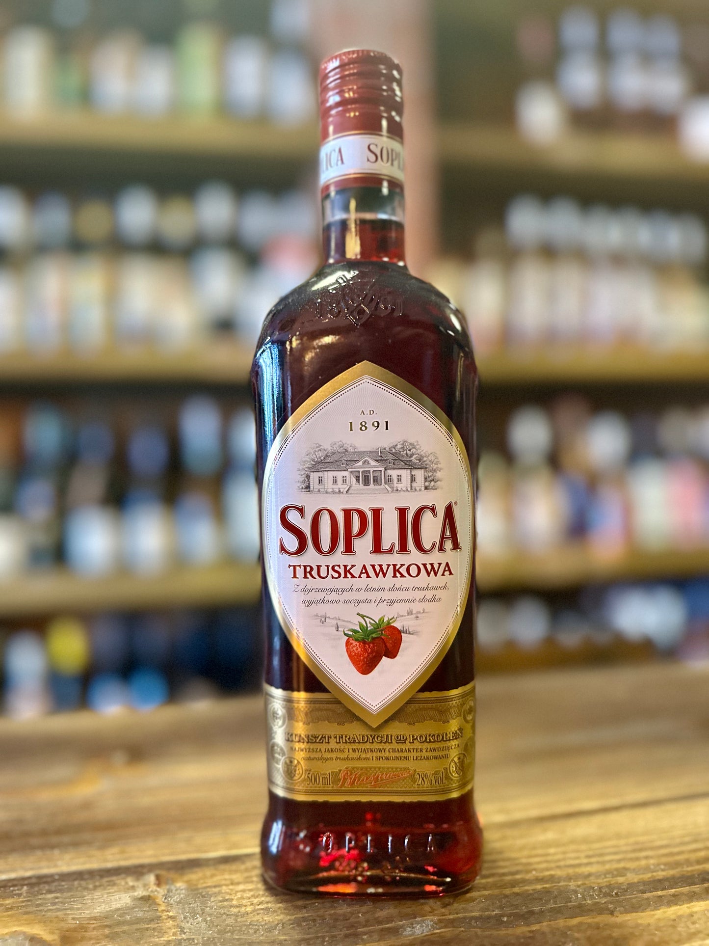 SOPLICA STRAWBERRY LIQUEUR 28% vol. 500 ml.