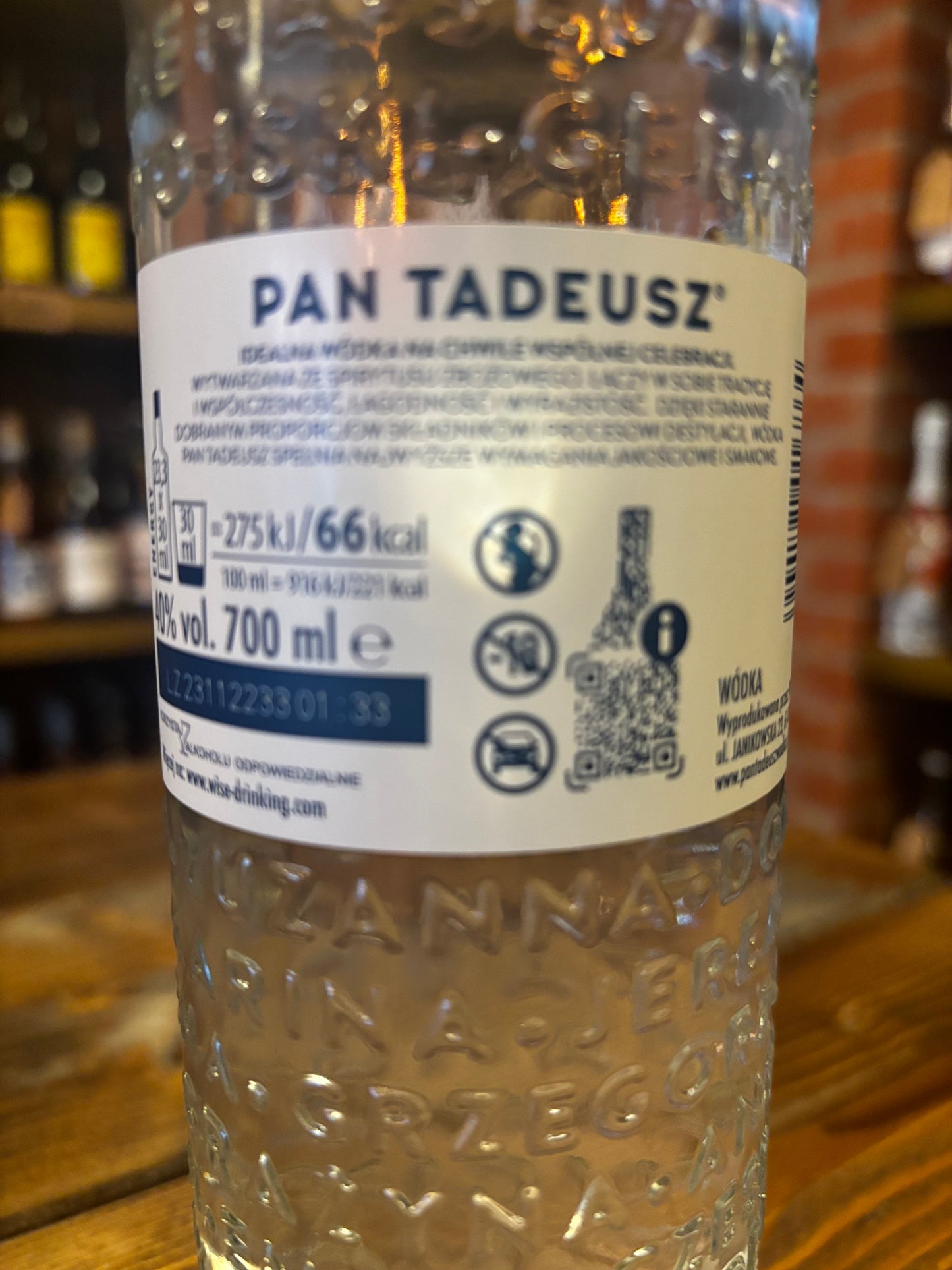 PAN TADEUSZ VODKA 0.7cl