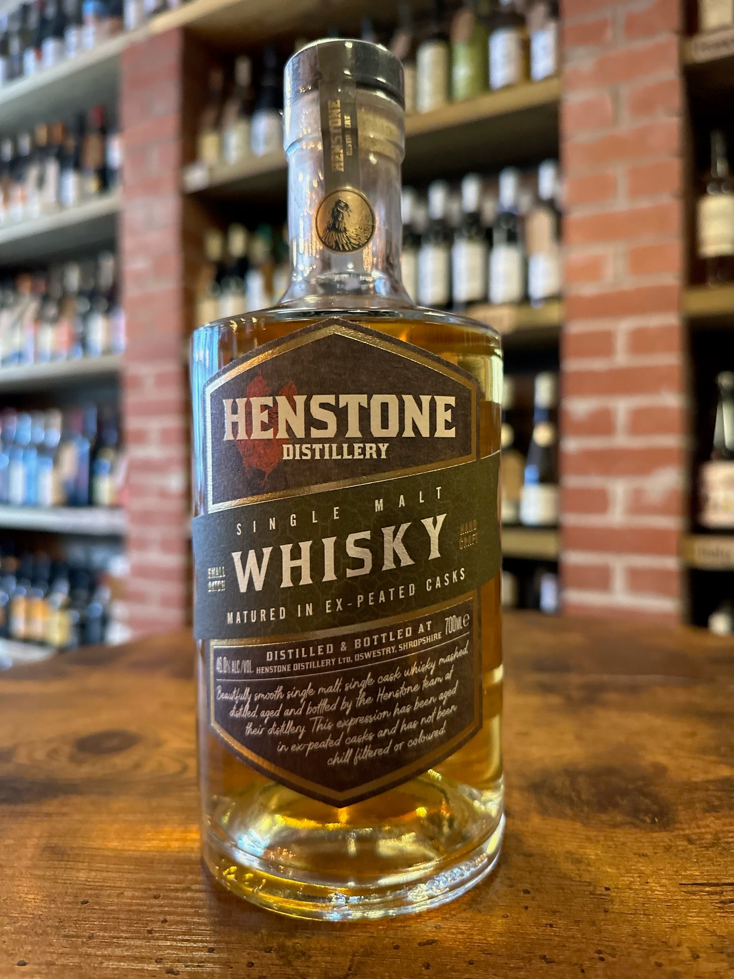 HENSTONE SINGLE MALT WHISKY, EX-PEATED CASKS 700ml