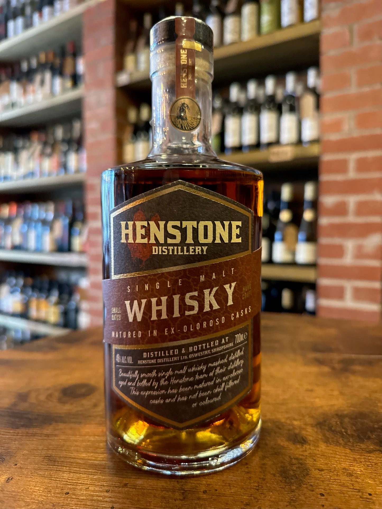 HENSTONE SINGLE MALT WHISKY, MATURED IN EX-OLOROSO CASKS 700ml